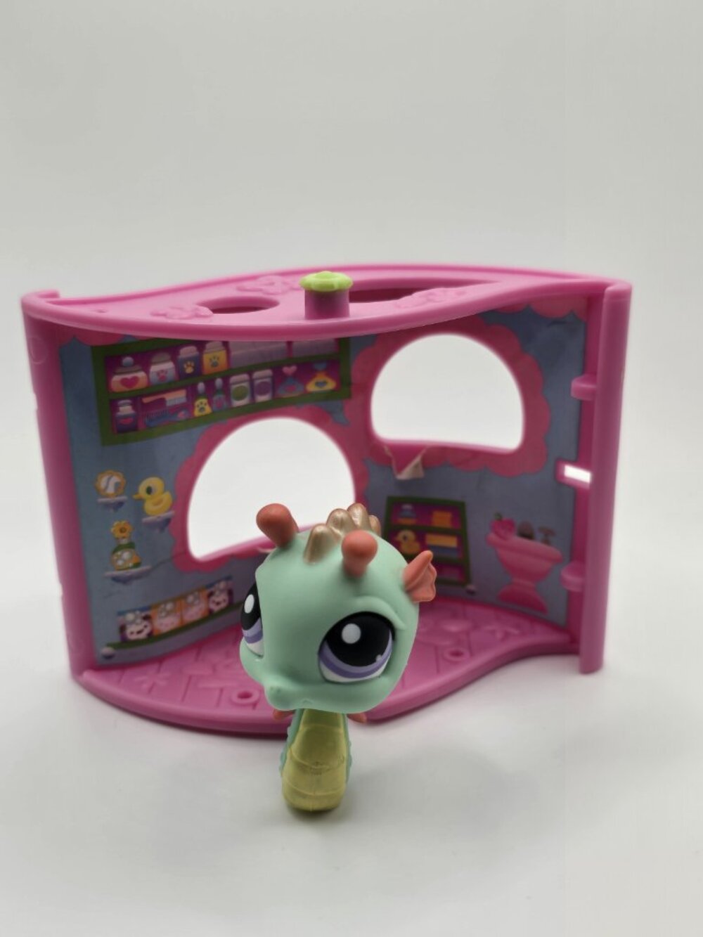 Littlest Pet Shop Authentic Seahorse #348 2006 with Pet Nook LPS Hasbro